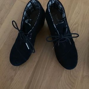 Black Suede Women's Kala Booties by TOMS